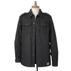 MXM Men's Black Military Field Jacket